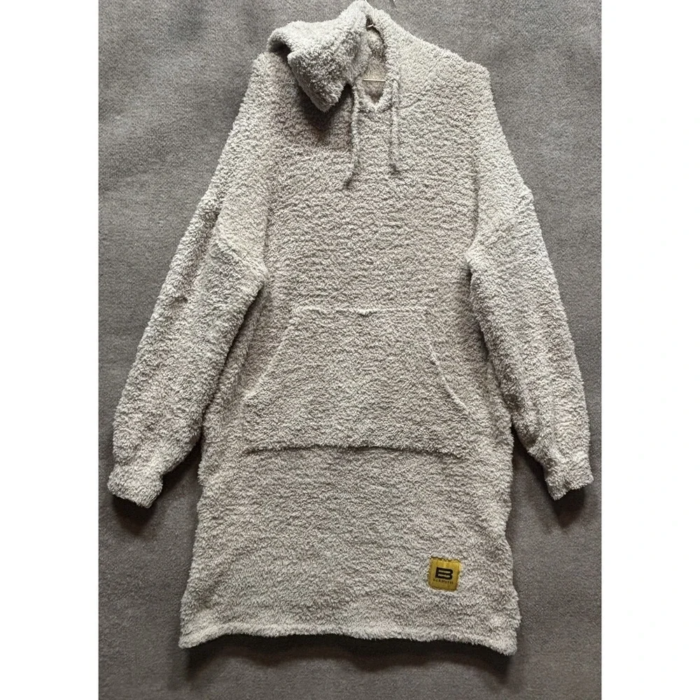 Big Blanket Co. Cozy Beige Premier Plush Long Hoodie Adult One Size EUC
